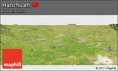 Satellite Panoramic Map of Hanchuan