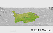Satellite Panoramic Map of Hanchuan, lighten, desaturated