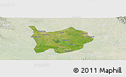 Satellite Panoramic Map of Hanchuan, lighten