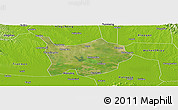 Satellite Panoramic Map of Hanchuan, physical outside