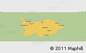 Savanna Style Panoramic Map of Hanchuan, single color outside