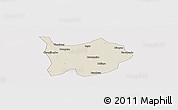 Shaded Relief Panoramic Map of Hanchuan, cropped outside