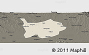 Shaded Relief Panoramic Map of Hanchuan, darken