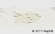 Shaded Relief Panoramic Map of Hanchuan, lighten