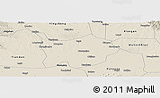 Shaded Relief Panoramic Map of Hanchuan
