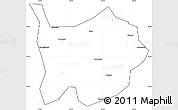 Blank Simple Map of Hanchuan, cropped outside