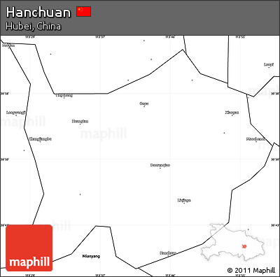 Blank Simple Map of Hanchuan