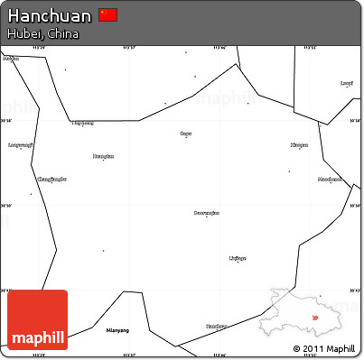 Blank Simple Map of Hanchuan