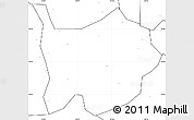 Blank Simple Map of Hanchuan, no labels