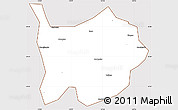 Classic Style Simple Map of Hanchuan, cropped outside
