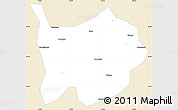 Classic Style Simple Map of Hanchuan, single color outside