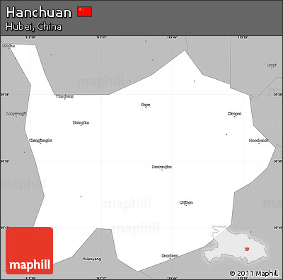 Gray Simple Map of Hanchuan