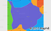 Political Simple Map of Hanchuan
