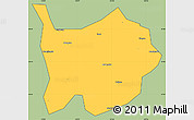 Savanna Style Simple Map of Hanchuan, cropped outside