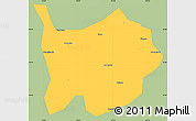 Savanna Style Simple Map of Hanchuan, single color outside