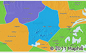 Political 3D Map of Hanyang