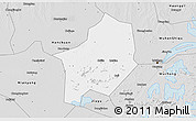 Silver Style 3D Map of Hanyang