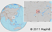 Gray Location Map of Hanyang