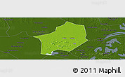 Physical Panoramic Map of Hanyang, darken