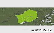 Physical Panoramic Map of Hanyang, darken, semi-desaturated
