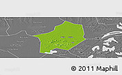 Physical Panoramic Map of Hanyang, desaturated