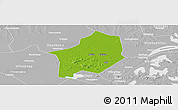 Physical Panoramic Map of Hanyang, lighten, desaturated