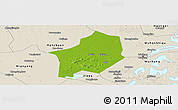 Physical Panoramic Map of Hanyang, shaded relief outside
