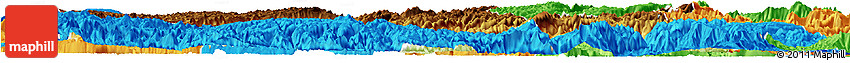 Physical Horizon Map of Hefeng, political outside