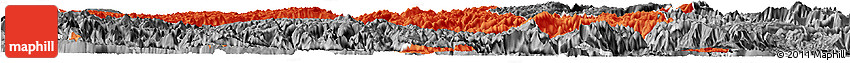 Political Horizon Map of Hefeng, desaturated