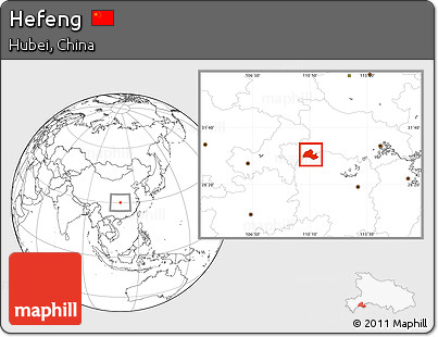 Blank Location Map of Hefeng