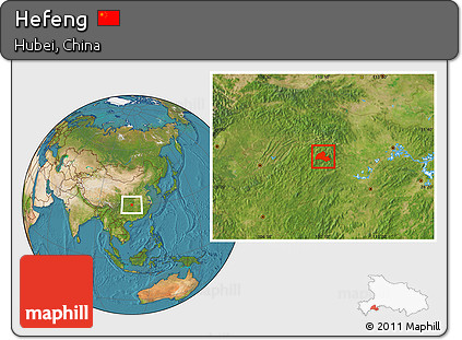 Satellite Location Map of Hefeng