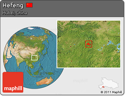 Satellite Location Map of Hefeng