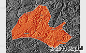 Political Map of Hefeng, darken, desaturated