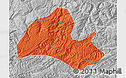 Political Map of Hefeng, lighten, desaturated