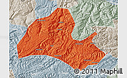 Political Map of Hefeng, lighten, semi-desaturated