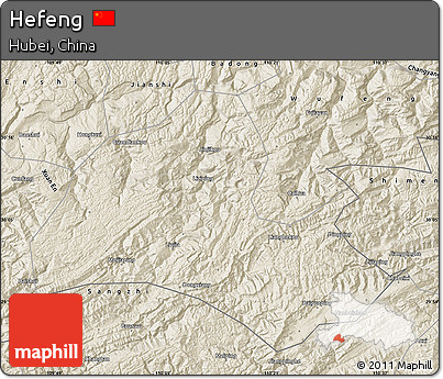 Shaded Relief Map of Hefeng