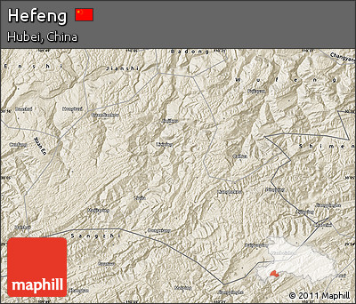 Shaded Relief Map of Hefeng