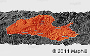 Political Panoramic Map of Hefeng, darken, desaturated