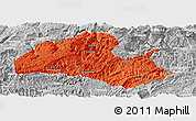 Political Panoramic Map of Hefeng, lighten, desaturated