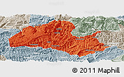 Political Panoramic Map of Hefeng, lighten, semi-desaturated