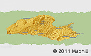 Savanna Style Panoramic Map of Hefeng, single color outside
