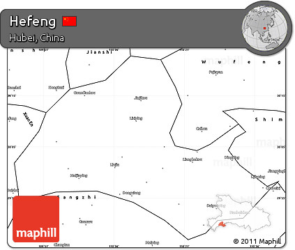 Blank Simple Map of Hefeng