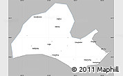 Gray Simple Map of Hefeng, single color outside