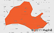 Political Simple Map of Hefeng, single color outside, borders and labels