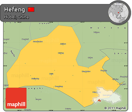 Savanna Style Simple Map of Hefeng