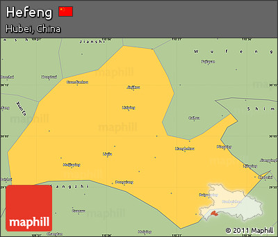 Savanna Style Simple Map of Hefeng