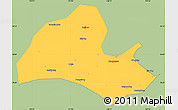 Savanna Style Simple Map of Hefeng, single color outside