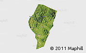 Satellite 3D Map of Hong An, single color outside