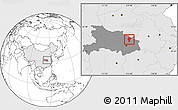 Blank Location Map of Hong An, highlighted country, highlighted parent region