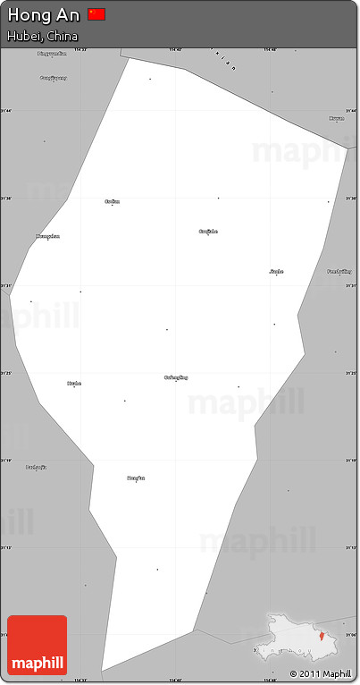 Gray Simple Map of Hong An